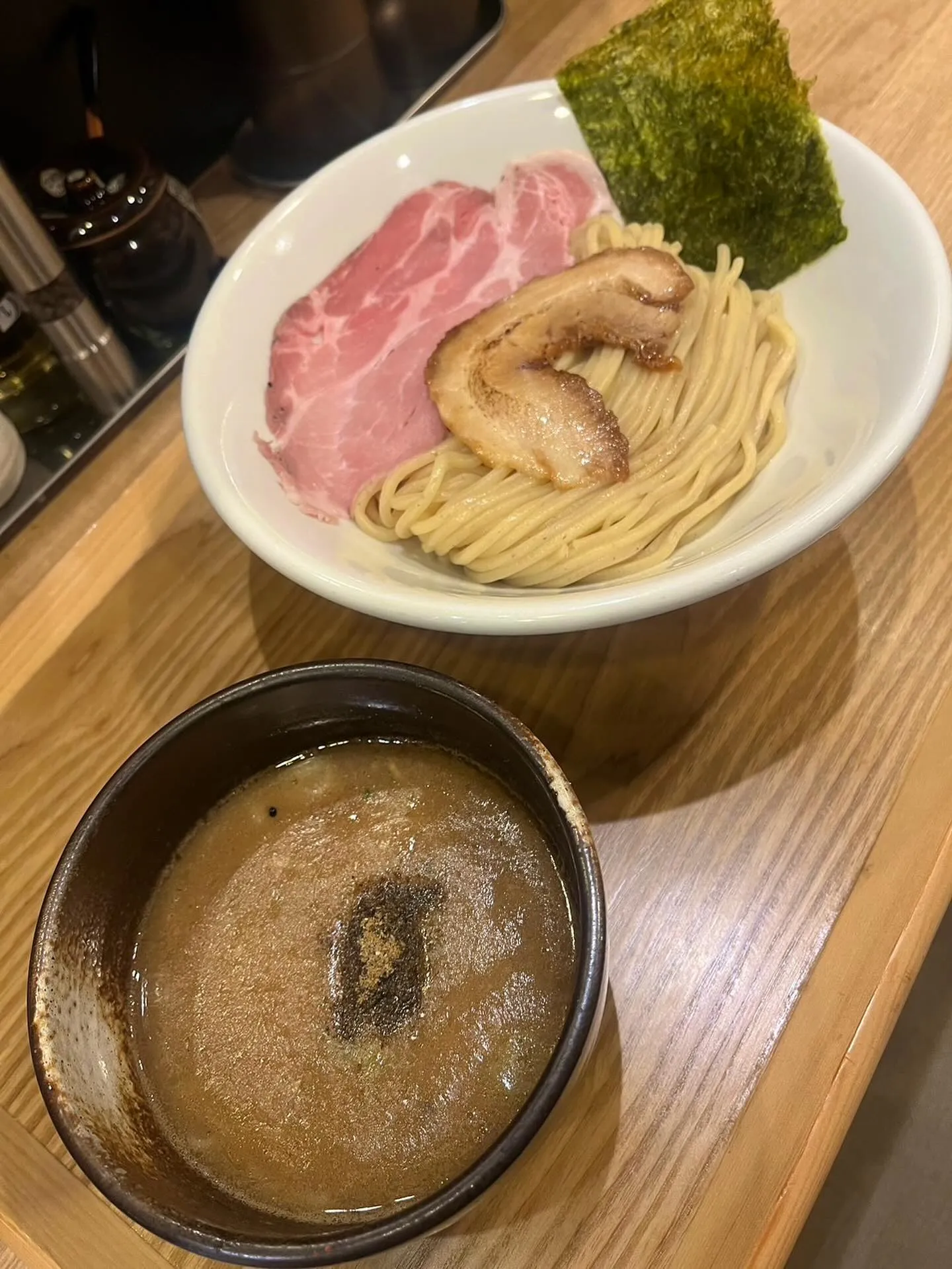 当店の人気Ｎｏ．1「焼きあごつけ麺」です！